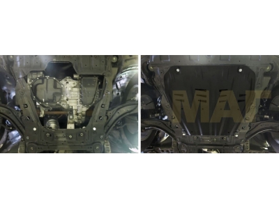Защита картера и КПП Автоброня для 1,2/2,0/2,5 сталь 2 мм для Nissan Qashqai (СПБ)/X-Trail T31/T32 2007-2021