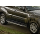 Пороги алюминиевые Rival Premium для Mitsubishi Pajero 4 2006-2021