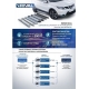 Пороги алюминиевые Rival Black New для Mitsubishi Pajero 4 2006-2021